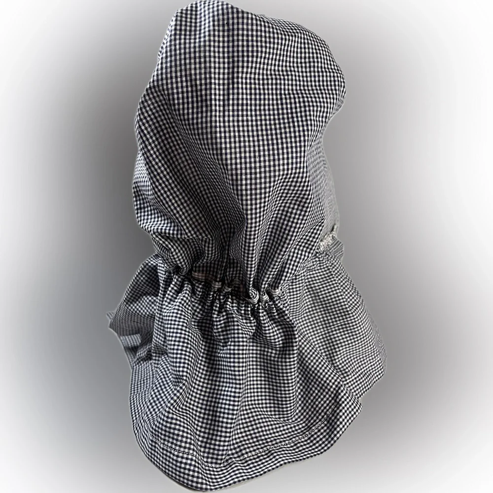 Vintage / Handmade BLUE/WHITE
CHECK Prairie SUNBONNET Pioneer
COSTUME Sun Hat - Picture 4 of 10